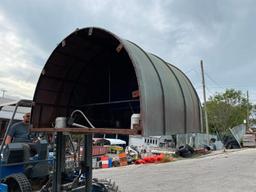 Vintage Copper Arched Building Awning w/ HD Frame, Approx. 10ft x 6ft