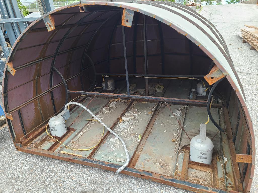 Vintage Copper Arched Building Awning w/ HD Frame, Approx. 10ft x 6ft