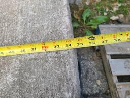 2 Pieces, Building Salvage, Concrete Decorative Cornerstone, Large Concrete Base
