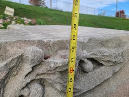 2 Pieces, Building Salvage, Concrete Decorative Cornerstone, Large Concrete Base