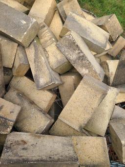 Large Selection of Unique Slanted Ramp Shaped Stone Bricks (Basket Not Included)
