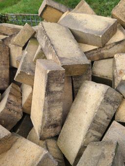 Large Selection of Unique Slanted Ramp Shaped Stone Bricks (Basket Not Included)