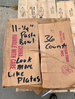 3 Cases, 3 Dozen (36) 11-1/4in Pasta Bowls (They Look More Like Plates, but Labeled Pasta Bowls)