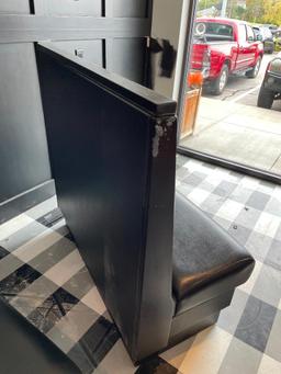 Single End Cap Restaurant Booth, 48in x 48in x 24in, Black