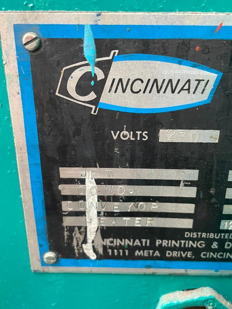 Cincinnati Electro Jet Model F 47.8 Screen Printing Conveyor Dryer