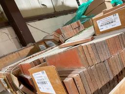 24 Boxes, Marion Ceramics 9/16 Vee Brick Flats, 7-1/2in x 2-1/4in, Color 0300