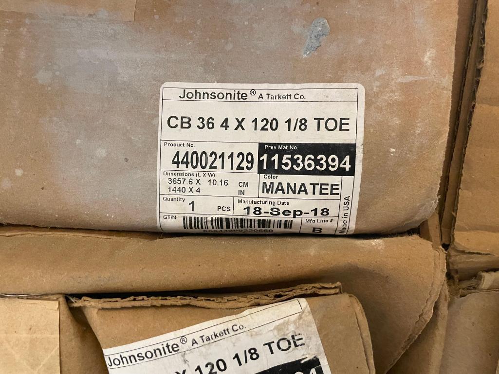 Pallet Johnsonite CB 150 4x120 1/8 TOE - Wall Base - 6 Colors, Wetlands, Manatee, Moon Rock,
