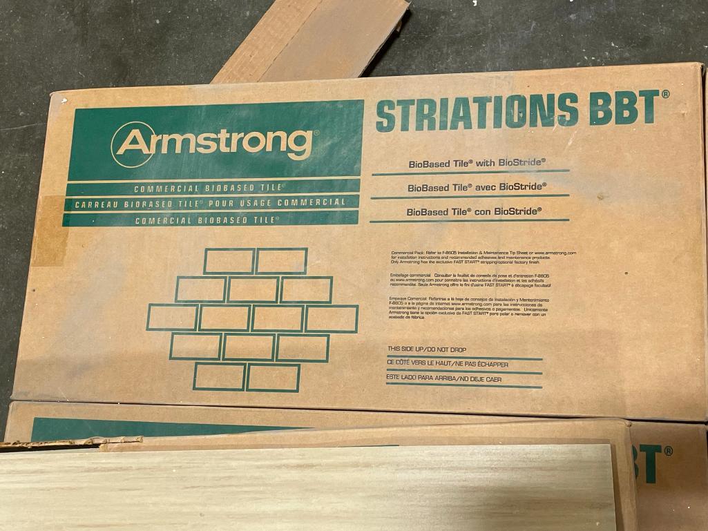 6+ Cases - Armstrong Striations BBT Commercial BioBased Tile 12in x 24in, 44sf/Box