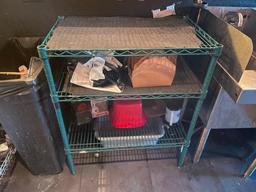 Green Epoxy Wire NSF Shelving Unit, 35in x 18in x 29in