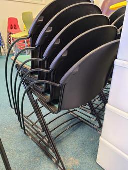 10 Matching Stack Chairs, Sold 10x$