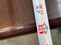 Restaurant Table, Single Pedestal Base, Solid Wood Top, 30in x 30in x 29.5in H