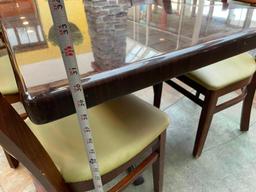 Restaurant Table, Single Pedestal Base, Solid Wood Top, 30in x 30in x 29.5in H