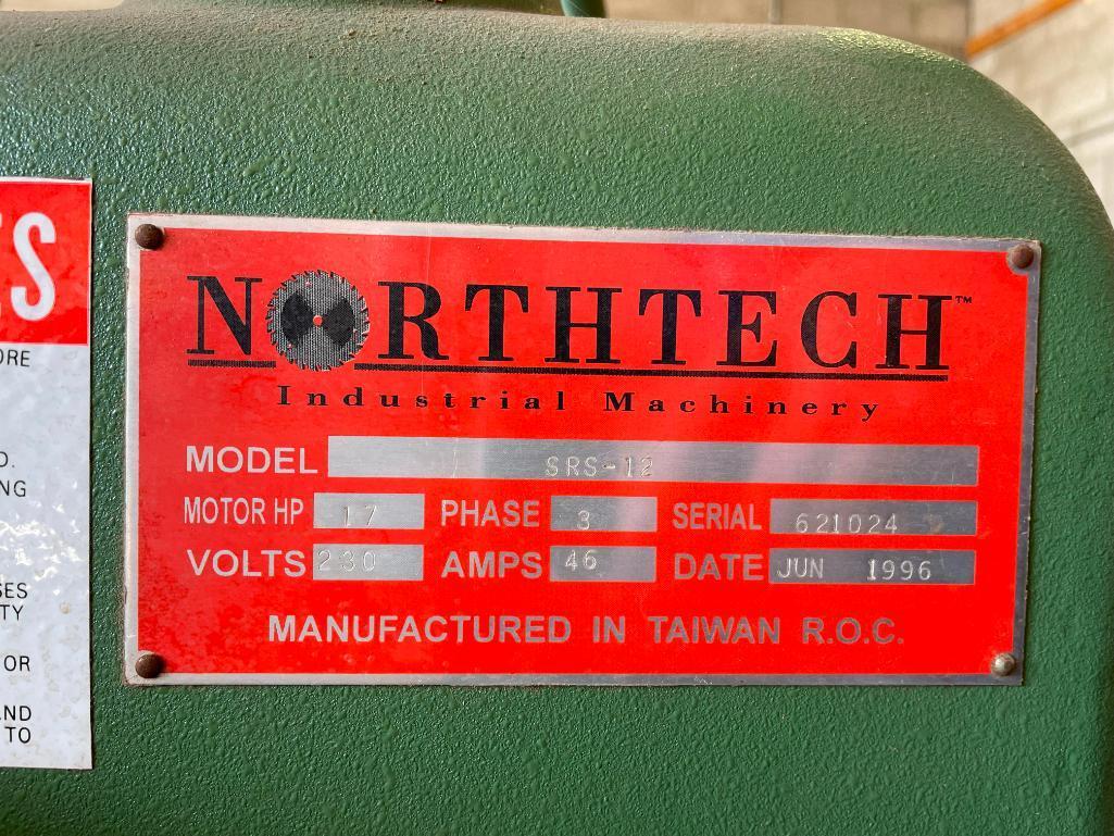 Northtech Model: SRS-12 Straight Line Rip Saw, 3ph, Date: Jun 1996, 17HP, 230v