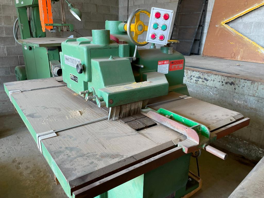 Northtech Model: SRS-12 Straight Line Rip Saw, 3ph, Date: Jun 1996, 17HP, 230v