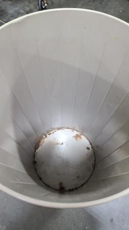 Round Metal Trash Can