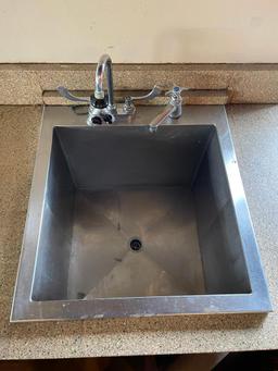Stainless Steel NSF Drop-In Sink, 25.5in x 23in x 16in Deep