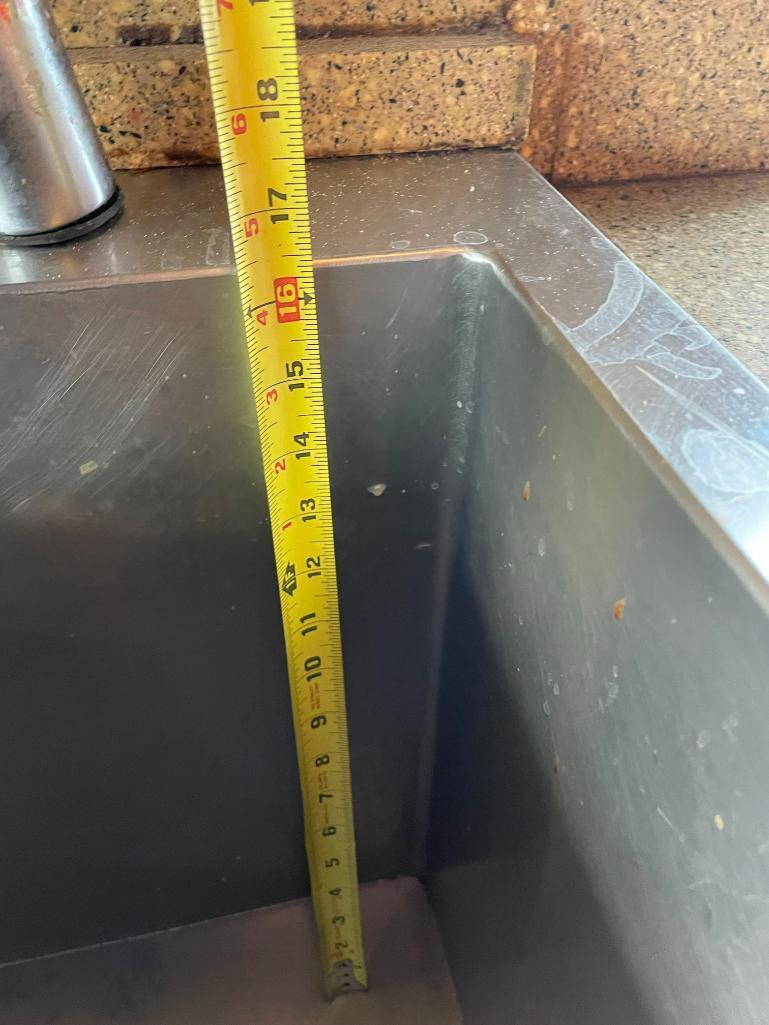 Stainless Steel NSF Drop-In Sink, 25.5in x 23in x 16in Deep
