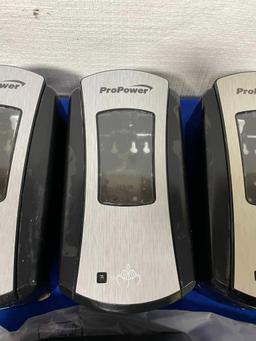 Lot of 4 ProPower Battery Operated Touchless Soap Dispensers, 1 is New, Size D Batteries
