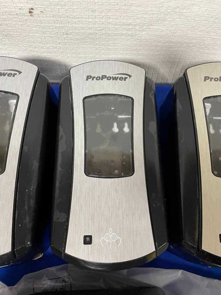 Lot of 4 ProPower Battery Operated Touchless Soap Dispensers, 1 is New, Size D Batteries