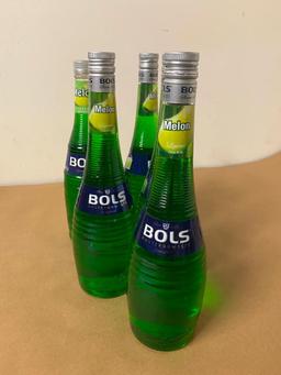 5 Bottles, Bols Amsterdam 1575 Melon Liqueur, 1 Liter Bottles