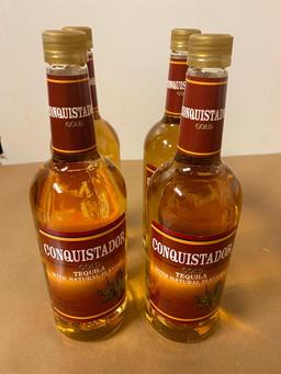 4 Bottles, Conquistador Gold Tequila, 1 Liter ea.