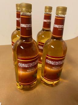 4 Bottles, Conquistador Gold Tequila, 1 Liter ea.