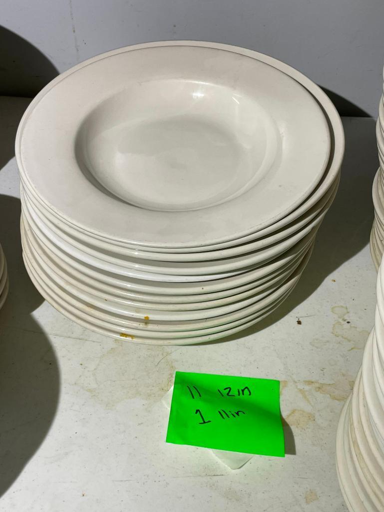 Large Selection of Restaurant China, 9-1/2 to 12-1/2 in Platters, Plates, Pasta Bowls