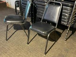 24 Good Stack Chairs, Metal Frame, Padded Seat & Back