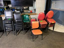 Group of Chairs, Most Have Rips in Vinyl