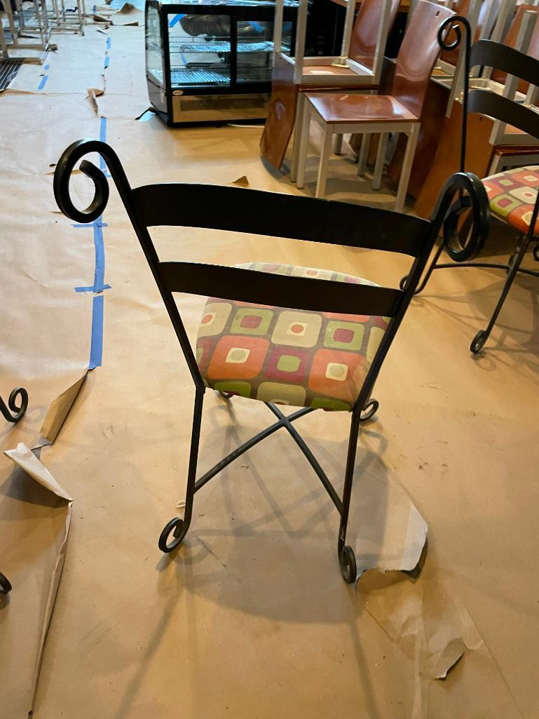 Lot of 12 Restaurant Chairs, Metal Frames