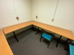 Contents of Room, Furniture, 3 Work Tables, Chairs, Shelving