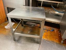 Stainless Steel Prep Table / Equipment Stand w/ Lower Shelf, 20in x 20in x 20in