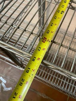 Mobile Chrome Shelving Dunnage Rack - NSF - 48in x 18in x 74in