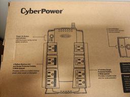 New In Box CyberPower 550VA Power Strip Battery Backup UPS
