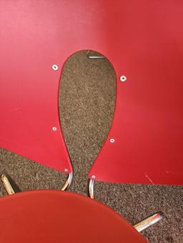 Lot of 4 Modern Style Stack Chairs w/ Chrome Base