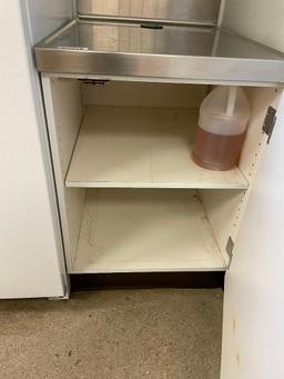 Custom Built Stainless Steel Top Single-Door Worktop Cabinet w/ 2 Shelves, 30in x 24in x 36in
