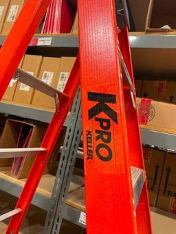 Keller K-Pro Extra HD Fiberglass A-Frame Step Ladder, 300lb Capacity, Model 978