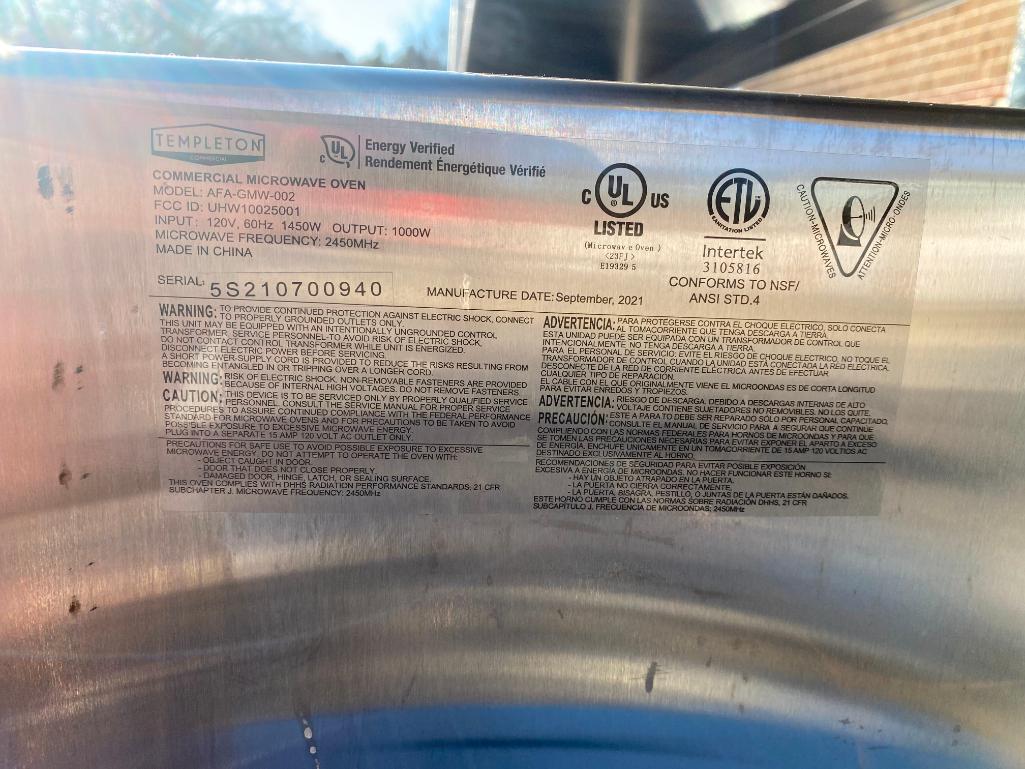 Templeton Commercial Microwave Model: AFA-GMW-002