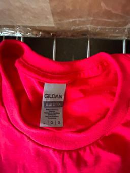 2 Boxes of T-Shirt Blanks, GILDAN 64000, RED, 32-M, 33-XL