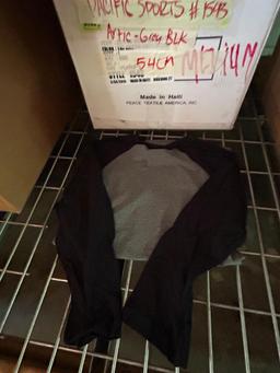 2 Boxes of T-Shirt Blanks, Pacific Sports, Color Artic Grey/Black, No. 1543, 49-L, 54-M