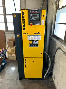 Kaeser Rotary Screw Compressor SM 10 Sigma 3ph Air Compressor w/ Dryer & Tank w/ Manuals