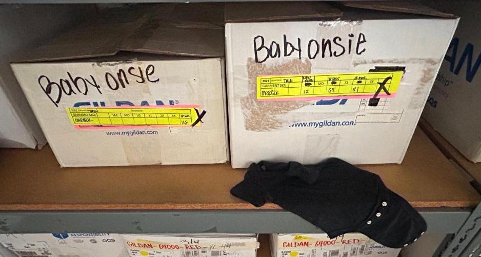 2 Boxes of T-Shirt Blanks - Baby Onesies, 278 Count