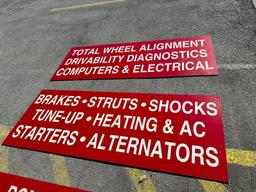 Lot of 5 General Auto Large Signs, Good for Any Shop