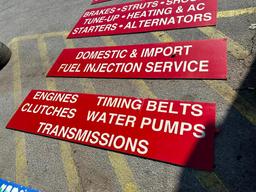 Lot of 5 General Auto Large Signs, Good for Any Shop