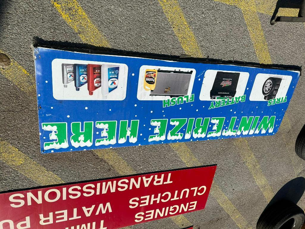 Lot of 5 General Auto Large Signs, Good for Any Shop