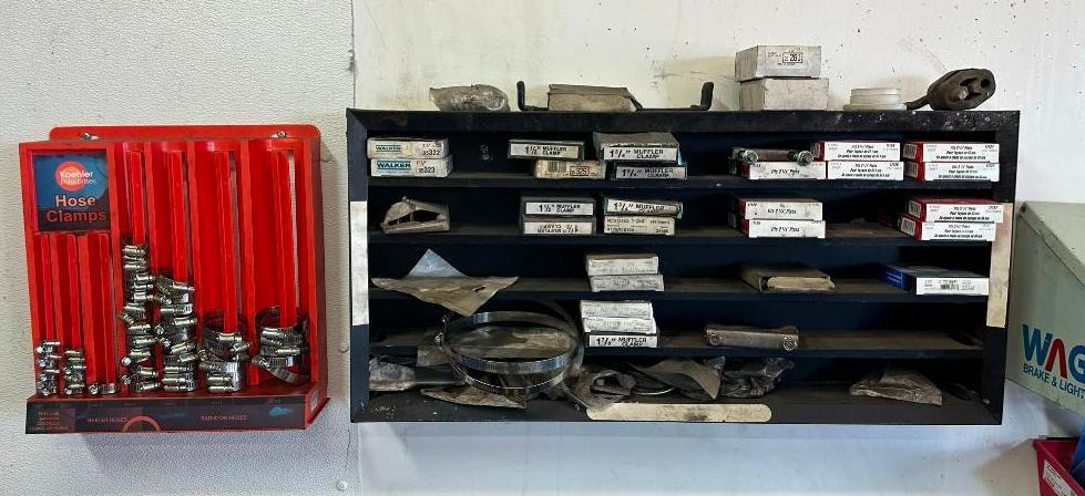 Lot of 2 Hose Clamp Displays w/ Hose Clamp Inventory