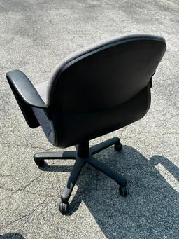 TWO SteelCase Office Chairs, Adjustable Height, w/ Arms & Mobile Base, 1 Bid for All