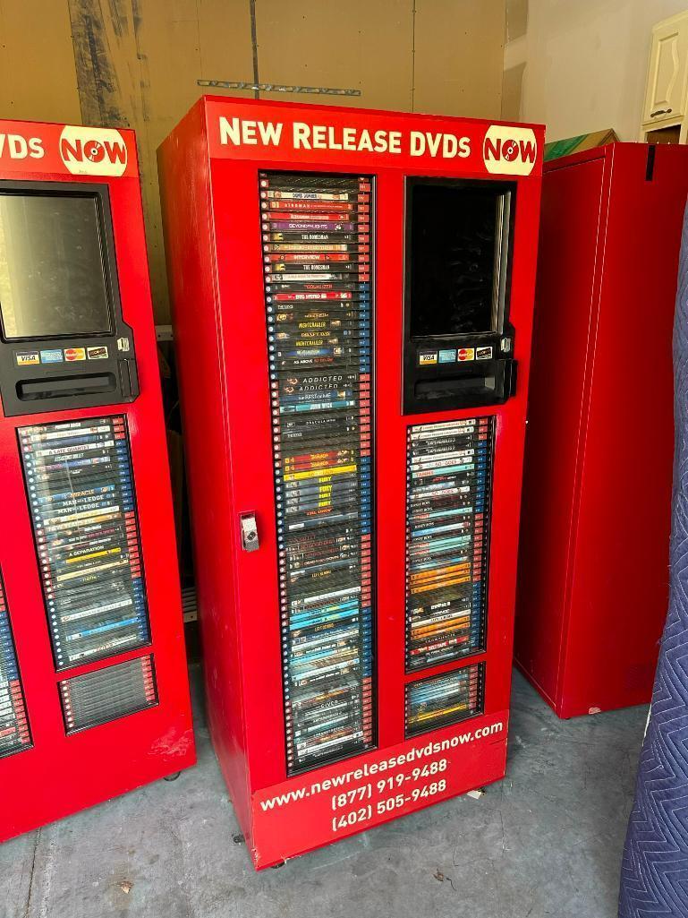 DVD Rental Machine Model S250, SN: S250-E865, 120v, Full of DVDs w/ Keys
