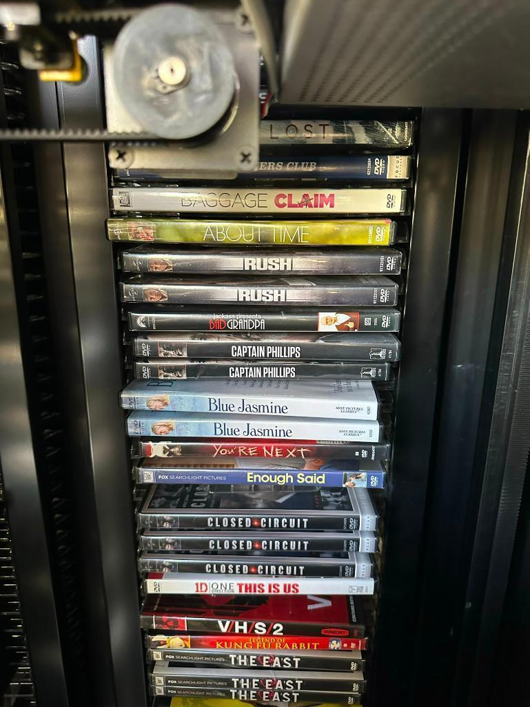 DVD Rental Machine Model S250, SN: S250-E865, 120v, Full of DVDs w/ Keys