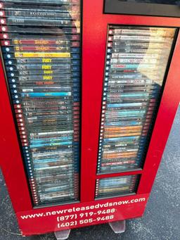 DVD Rental Machine Model S250, SN: S250-E865, 120v, Full of DVDs w/ Keys